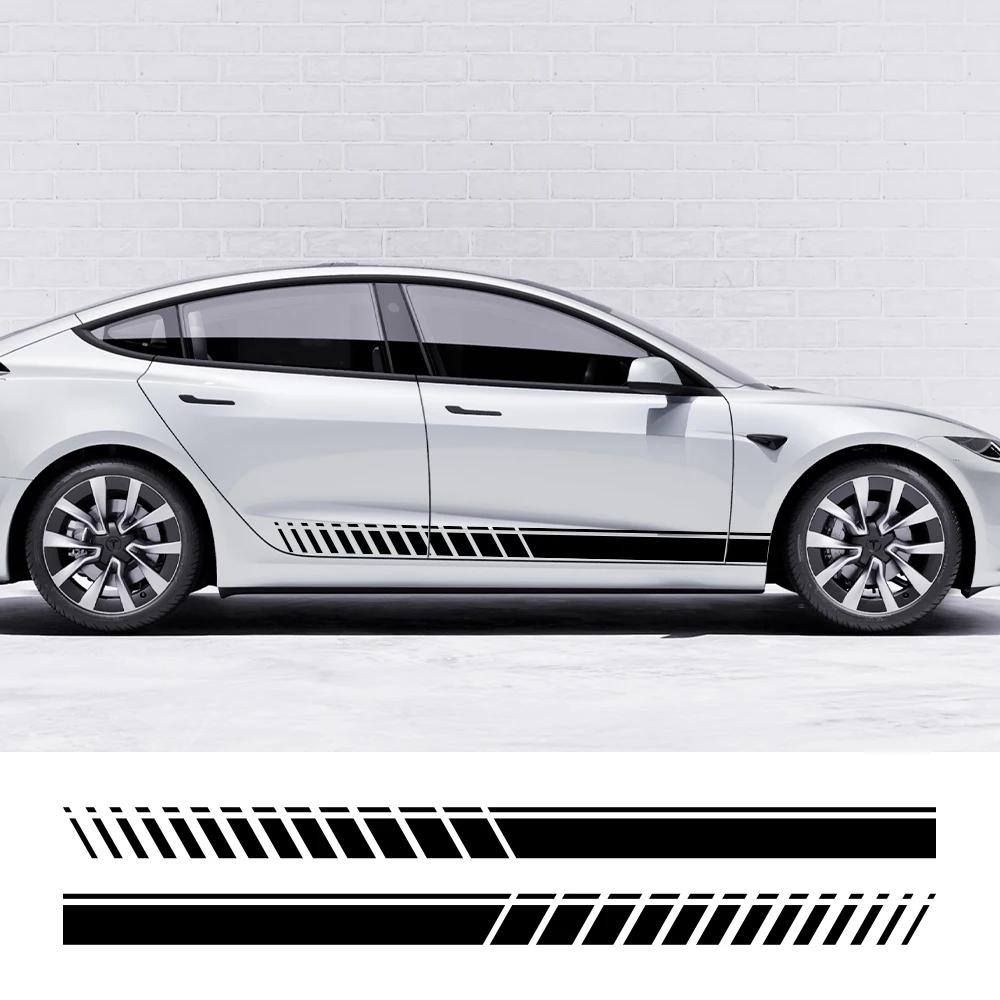 For Tesla Model 3 Car Door Side Stickers Waterproof Vinyl Film Auto Decoration PVC Decals Auto Styling Exterior Car Accessories