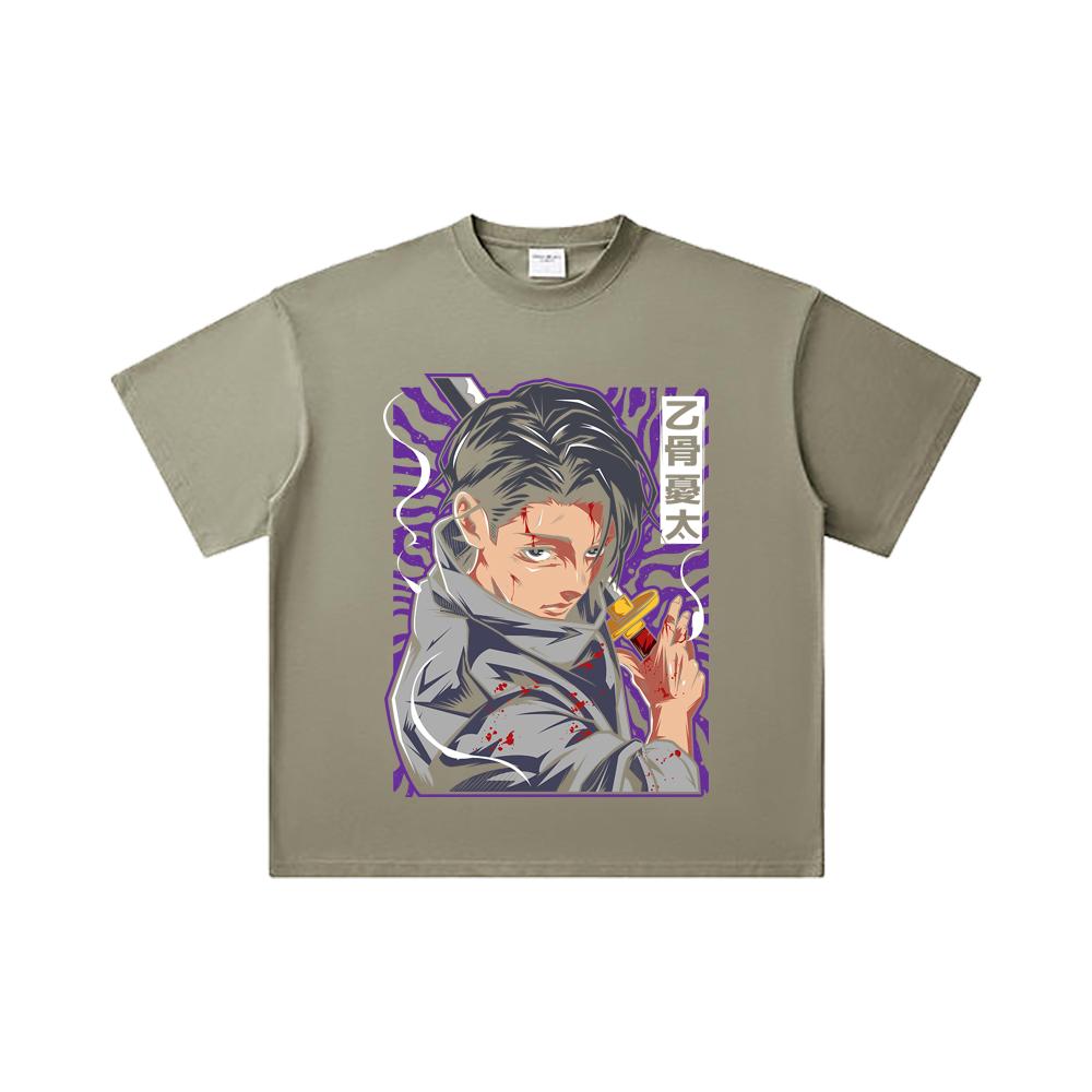 260 GSM Double Yarn 32 Count 100% Cotton Jujutsu Kaisen V53 Yuta Print Unisex Heavy Cotton T Shirt