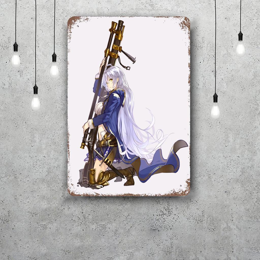 granblue fantasy cartoon Decor Poster Vintage Tin Sign Metal Sign Decorative Plaque for Pub Bar Man Cave Club Wall Decoration