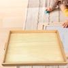 Elegant Wooden Serving Tray with Handles for Dining