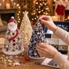 Colorful Beads DIY Beaded Christmas Tree Kit Educational Handmade Tabletop Christmas Tree Set Star Topper Faux Pearl