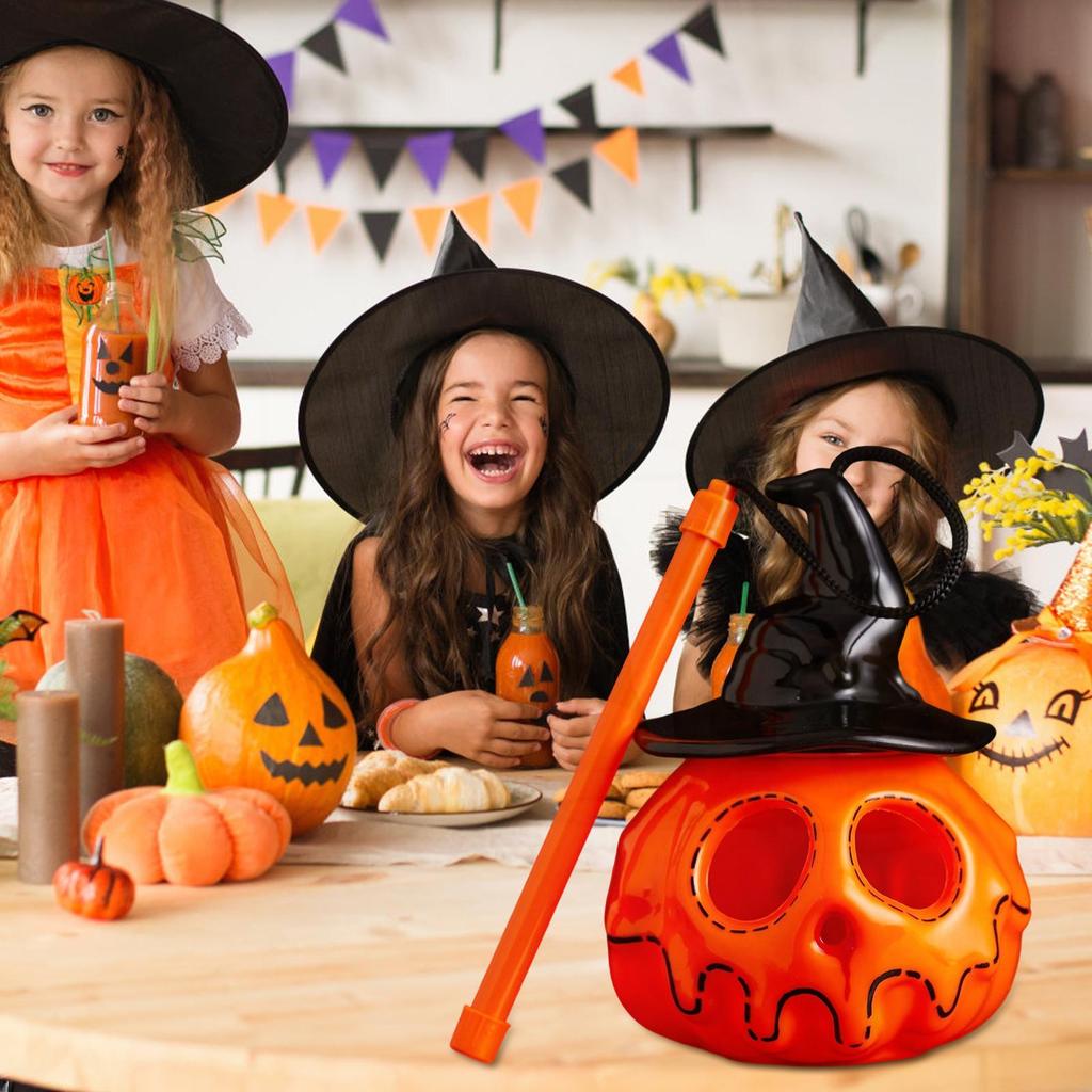 Pumpkin Lantern Decorative Lanterns Skeleton Pumpkin Decor Spooky Lights Photo Props Halloween Decorations For Indoor Garden