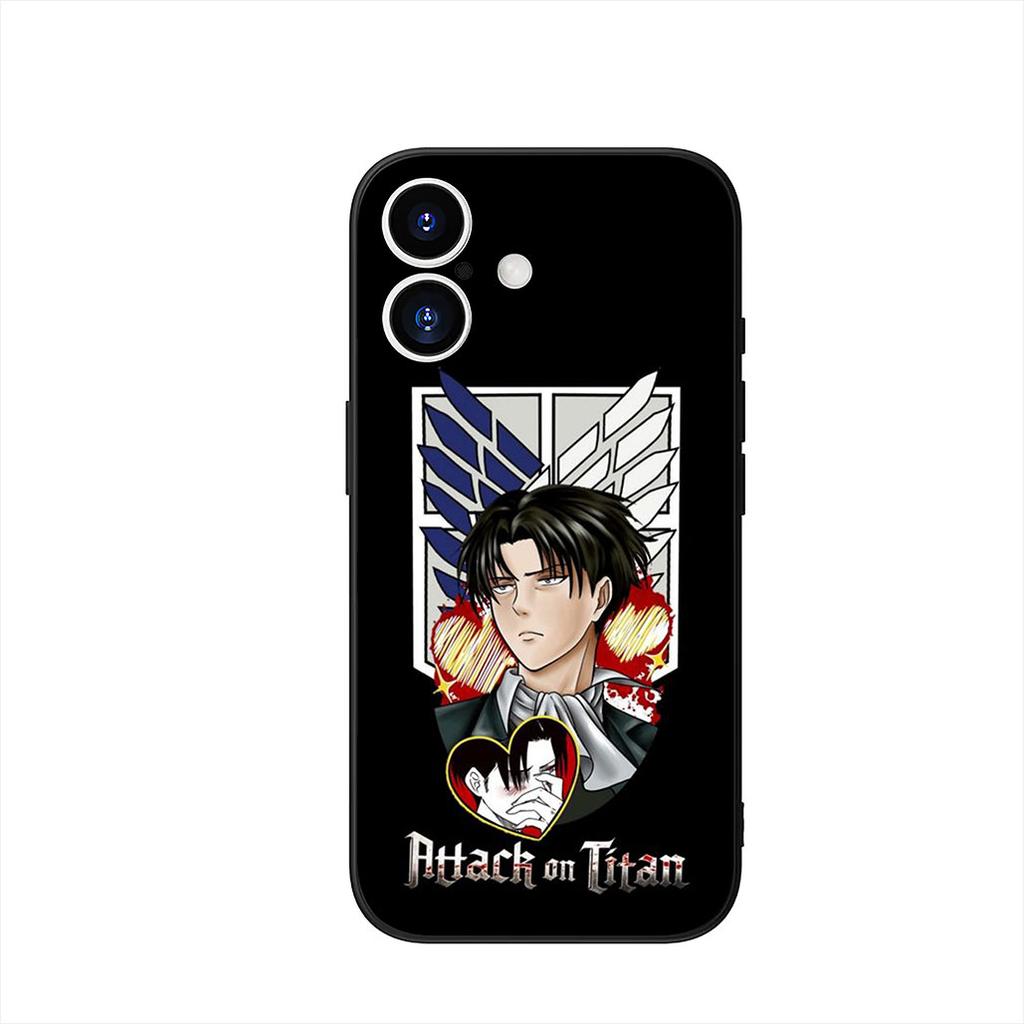 Eren Jaeger levi Attack on titan Phone Cover Case for Apple iPhone 16 15 14 Plus 13 12 Mini 17 Pro Max + 16E Air 16+ ProMax