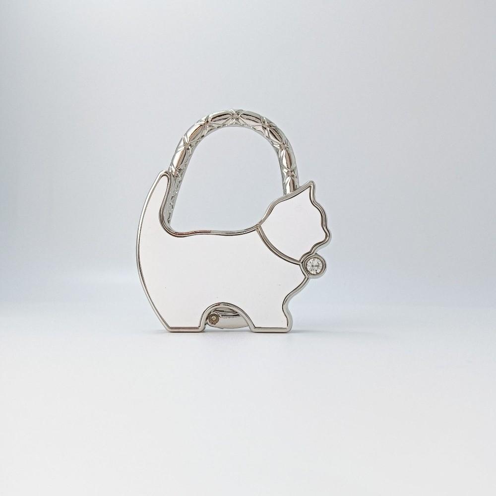 Foldable Cat Handbag Hook Lovely Design Folding Bag Hook NEW Table Edge Hook Home Decoration