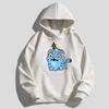 Children's Kpop Style Hooded Sweatshirt with Cute Tiger and Crow Cartoon Girl Hoodies on Top