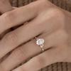 New Egg-shaped Zircon Ring Fashion Hot-selling Ins Super Flash Zircon Wedding Jewelry