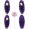 Nieuwe paarse synthetische pruik met grote golven voor feest, Halloween cosplay, dagelijks gebruik, hittebestendig haaraccessoire