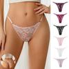 European & American Plus Size Lace Thong Floral Embroidery Breathable Seamless Women's Panties