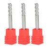 3Pcs 3/16" 3 Flute Regular Length Carbide End Mill 9/16" Cutting Length