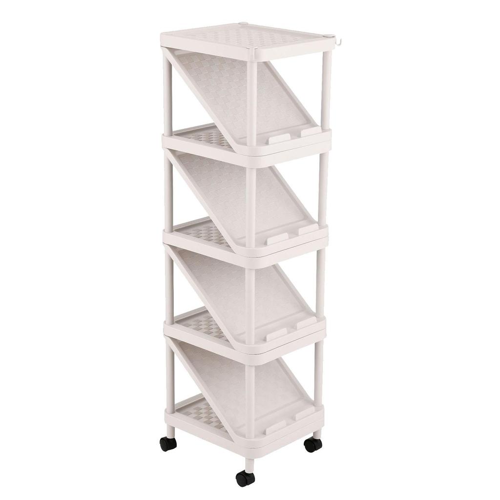 Shoe Cabinet 9 Layers Saving Space Hanger for Front Door Corner Hallway White