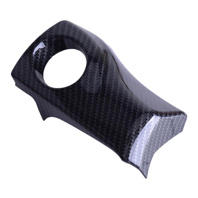 Start Stop Ignition Button Cover Trim Plastic Fit for Honda Civic Hatchback 2016 2017 2018    Carbon Fiber Style