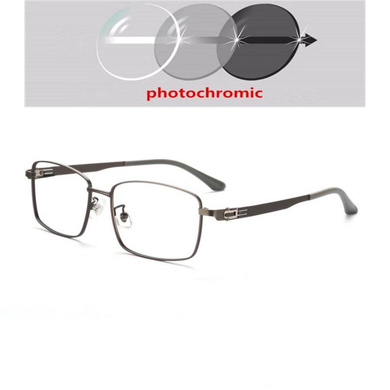 0 -0.5 -0.75 To -6 Full Frame Prescription Glasses For The Nearsighted Photochromic Lens Square Hyperopia Spectacle +0.5 To +4.0