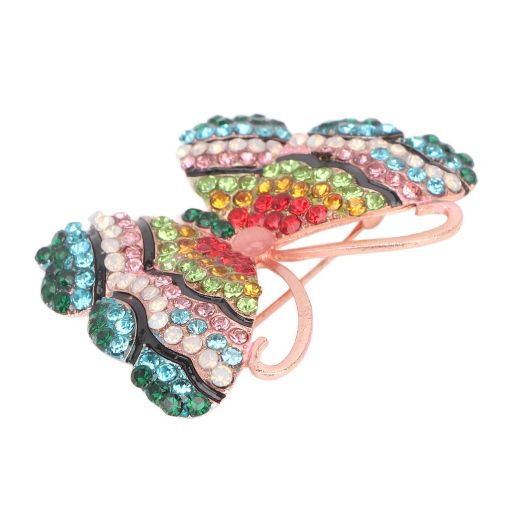 Brooch Pin Women Insect Lapel Safety Colorful Shining Diamond Decoration Gift for Women Girls Red