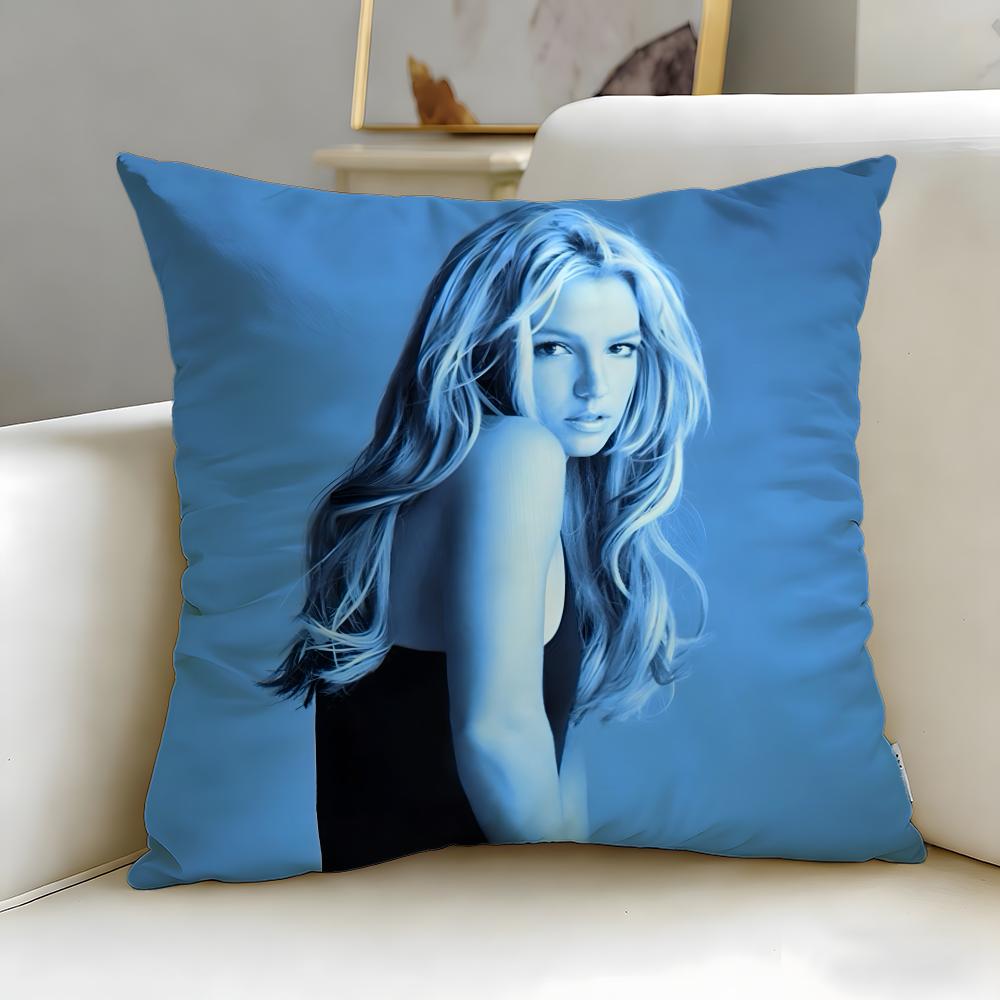 Classic Singer Britney Jean Cushion Cover Soft EasyWash Pillow Case Versatile for Couch Bed Travel and Office