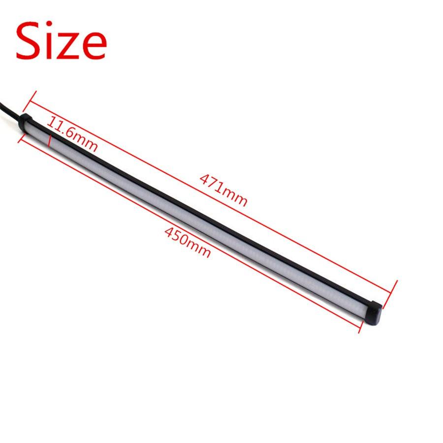 Universal 45cm Motorcycle Sequential Switchback Flowing Led Tail Drl Brake Turn Signal Strobe Strip Lights Waterproof