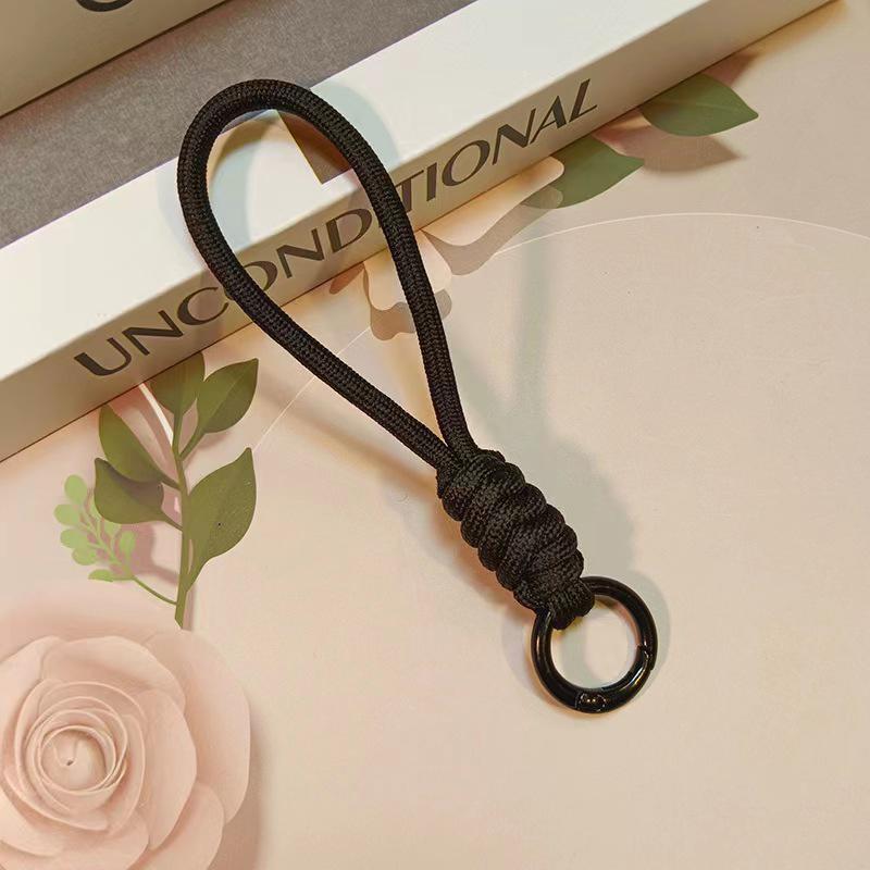 12cm Colorful Braided Rope Strap Lanyard Keychain For Phone Case Women Anti Lost Car Key Chains Bag Hanging Accessories Keyring