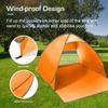 Active era tente de plage pop up déployable, protection solaire uv upf 50+, 2-3 personnes, avec sac de transport et piquets - orange
