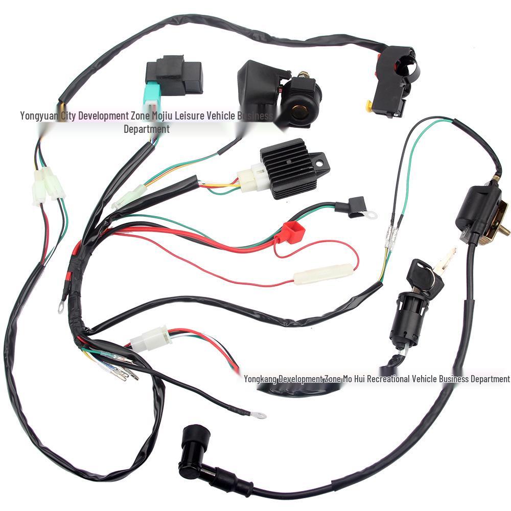 Off-road Motorcycle/ATV/Dune Buggy Parts: Complete 50-110CC Wiring Harness & Ignition System CDI