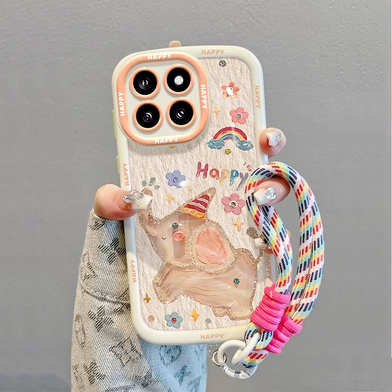 

Puff Shell Cartoon Elephant for Apple 17 Promax Mobile Phone Case for IPhone 15 All-inclusive 14/13 Couple For Apple XS