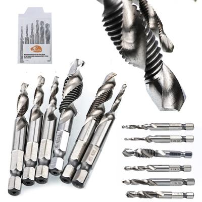 Set Of 6 Tapping Drills M3-M8 In A Silver Case