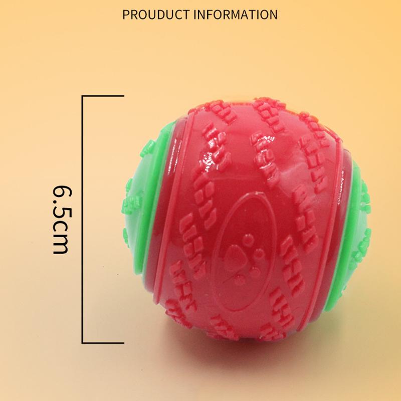 Dog Interactive Ball Soft TPR Toy for Dog Interactive Training Dog Ball Pet Teeth Cleaning Bite Resistance Ball Toy Random Color
