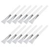 12pcs Facial Mask Brush Soft Silicone Comfortable Handle Mud Mask Cream Applicator Spatula White