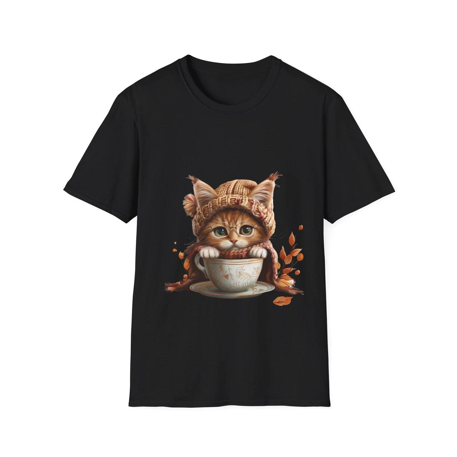 autumn Fall Kitten T-Shirt Whether you’re pumpkin picking or sipping a hot latte XL