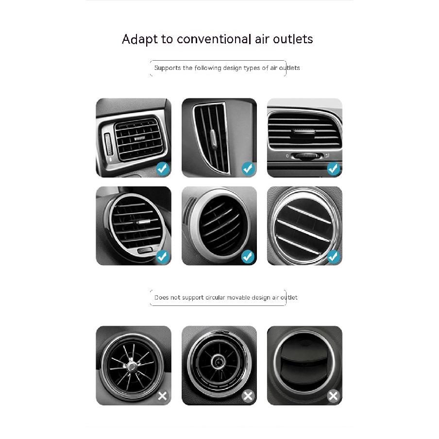 2pcs Mobile Phone Holder Car Vent Dashboard Air Conditioning Vent Mobile Phone Navigation Bracket