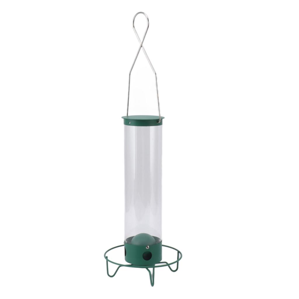 Squirrel Proof Wild Bird Feeder Large Capacity 4 Holes Portable Outdoor Hanging Bird Feeder Easy To Fill Weather