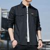 Cotton Cargo Shirt for Men Long Sleeve 2 Pocket Shirts Outdoor Casual Blouses  Clothing Overshirt
