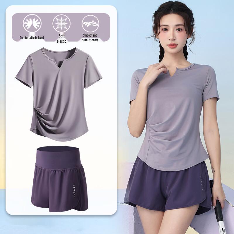 Women s Quick-Dry Short Sleeve Running & Training Set M