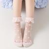 Breathable Lace Trim Kids Socks Stretchy Fit Baby Girls Ankle Socks for Newborns To Infants 4 Color Avaliable