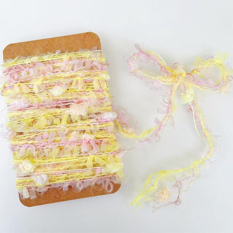 

2 М Раскрашенные вручную резинки для волос из пряжи Полиэстеровая пряжа Сделай сам Рождественские поделки Бохо-шик Рождественские наборы для рукоделия 3M