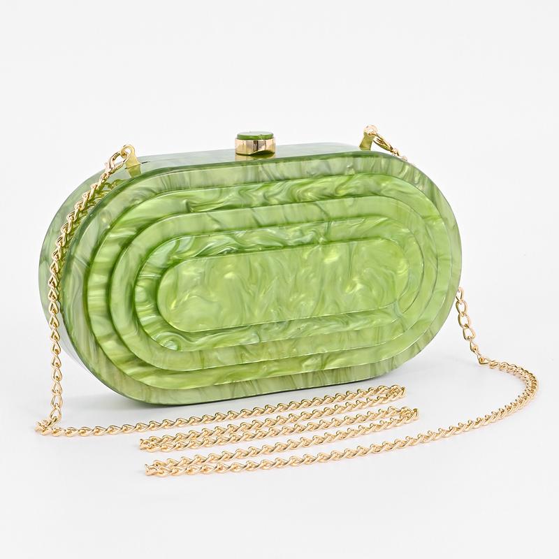 Clutch Bag Crossbody Evening Fashionable Acrylic New Arrival Shoulder Wedding Banquet Brand Bags Original Luxury Genuine White