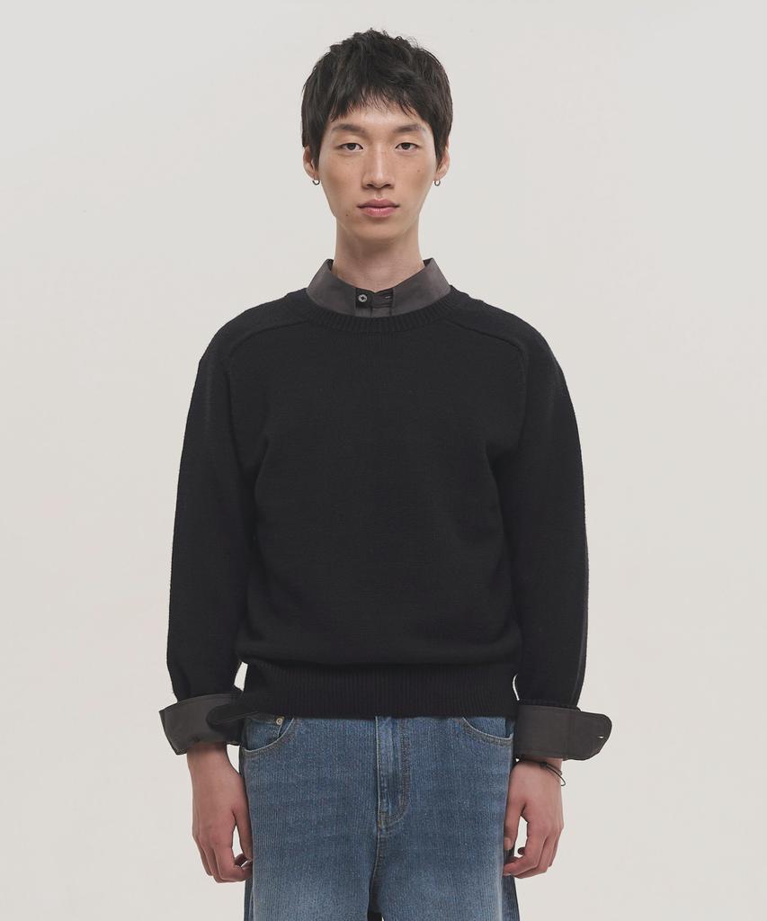 NOISE Essential Round Crop Knit - Black