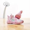 Anta Irregular 2 Sports Fashion Comfortable Non-Slip Wear-Resistant Mid-Top Kids Basketball Shoes Kids Basketball Shoes Pink Blue 322321102H-8