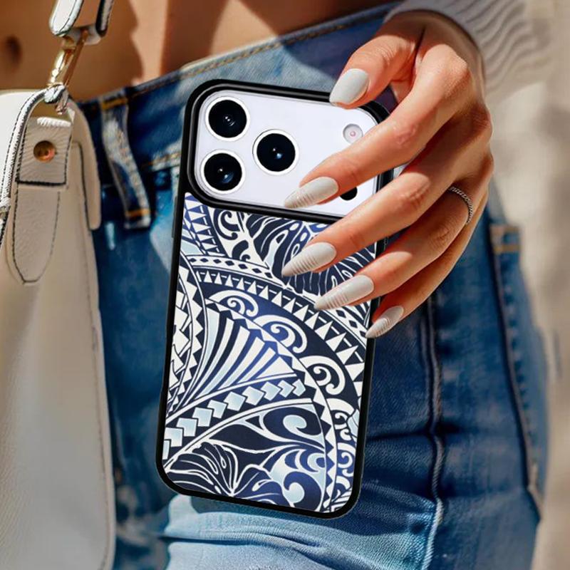 Maori Tribal Samoan Polynesian Phone Case For iPhone 17 Air 14 15 13 12 Max Cover For Apple 16e 11 Pro Max Plus Coque