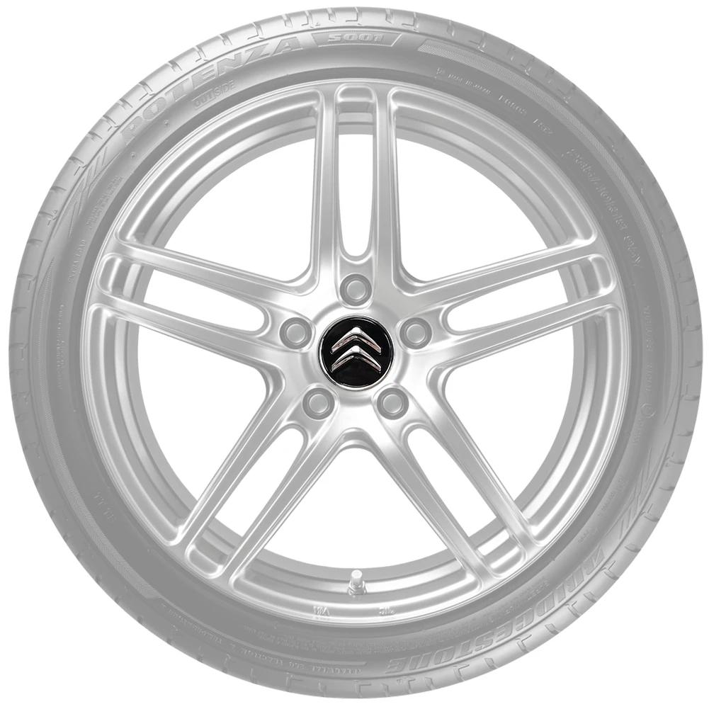 4 ks Krytky středů kol Slitina 60MM Originální krytka středu kola Černá pro Citroen C1 C3 C4 DS3 Většinu modelů