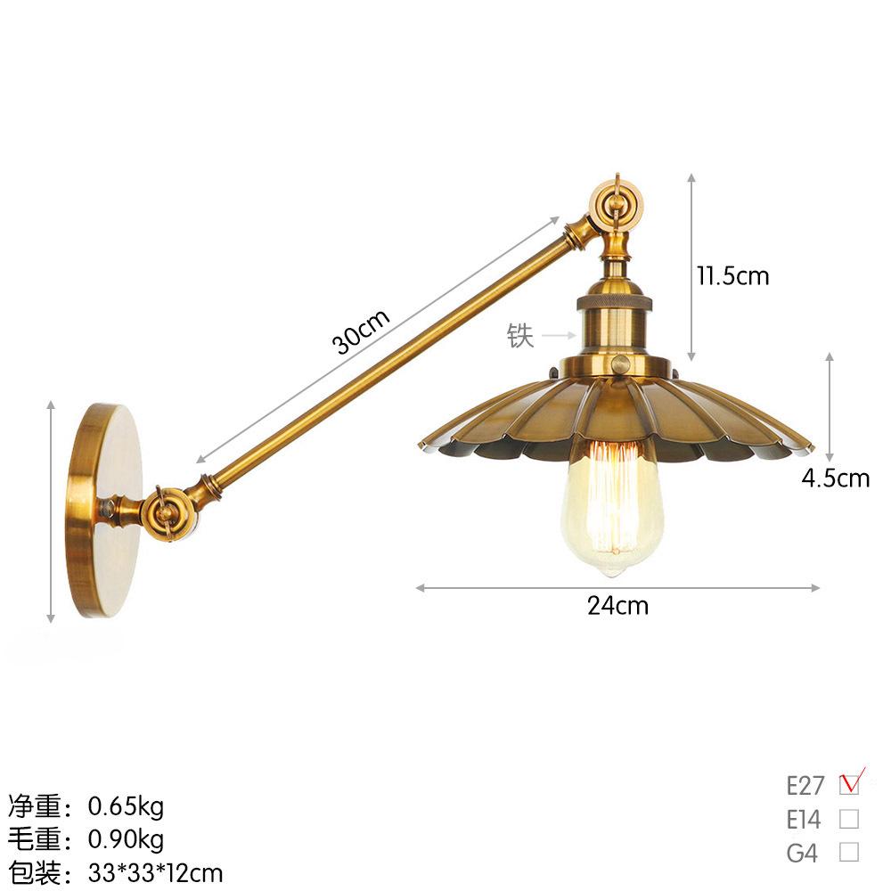 Decor Cameră Retro Vintage Modern Creativ Bar Restaurant Western Cafenea Ceainărie Club de Noapte Lampă de Perete din Fier Auriu