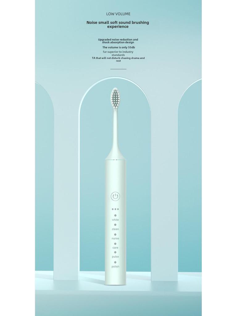 Unisex dobíjecí ultrazvukový elektrický zubní kartáček s měkkými štětinami pro domácnost i cestování