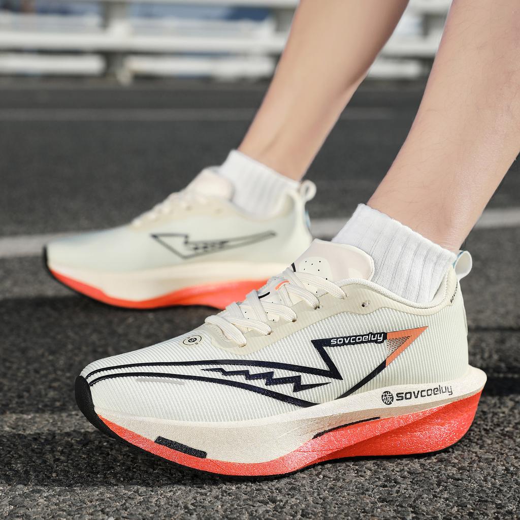 Unisex Men Running Shoes Sneakers Women Carbon Board Speciality Marathon Sports Lightweight Comfortable Athletic Nonskid Sneaker