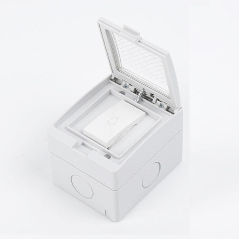 Outdoor Doorbell Switch with Integrated Waterproof Wall Socket IP55 Certified for Harsh Weather and 250V Applications