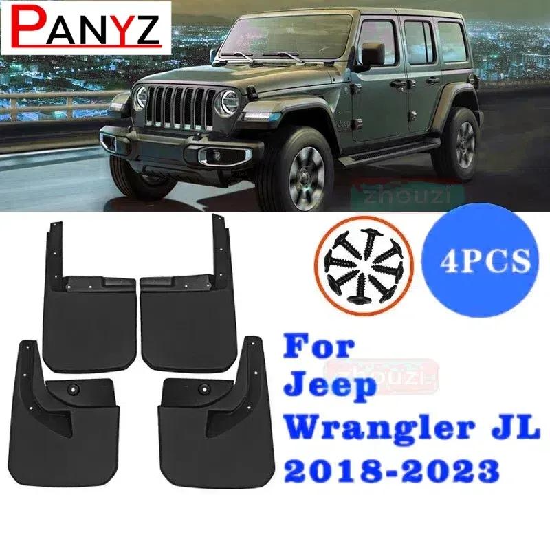 4x Für Jeep Wrangler JL 2008-2017 - Schlamm Spritzschutz Schmutzfänger Vorne Hinten Radkotflügel Schmutzklappe Autozubehör