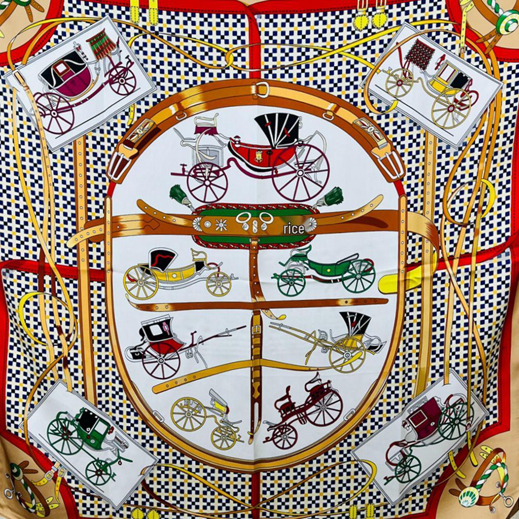 Guochao Lotus Landscape 100% Mulberry Silk Scarf - Versatile Women's Square Shawl