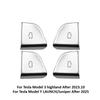 For Tesla Model Y Juniper Model 3 Highland Door Key Protection Patch Silver Car Accessories Door Opening Button Protect Cover