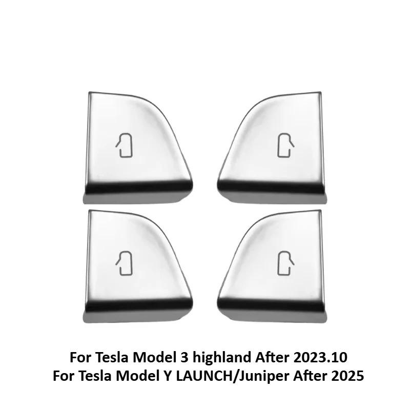

4pcs for Tesla Model Y LAUNCH 2025/Model 3 Highland Door Key Protection Patch Car Accessories Door Opening Button Protect Cover