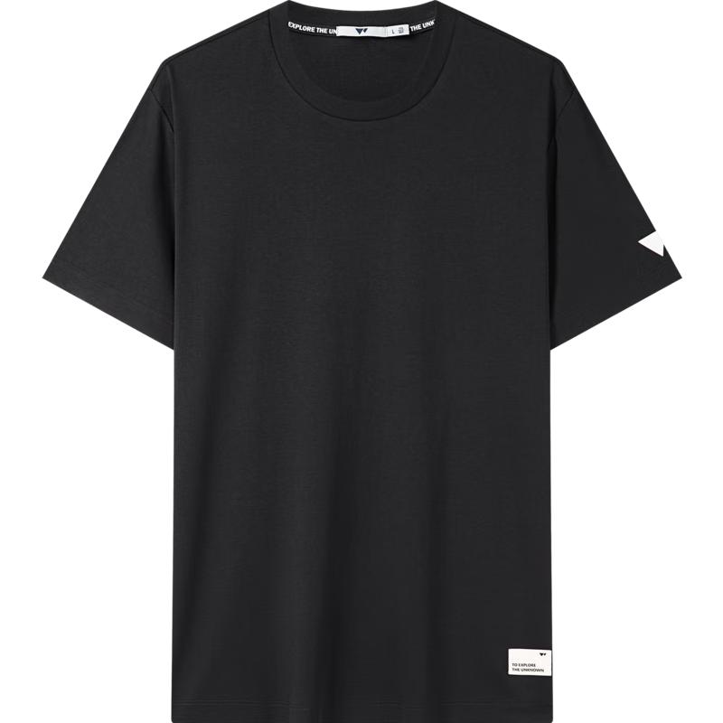 Qipilanga Men s Embroidered Water-Soft Cotton Round Neck T-Shirt 180/100A