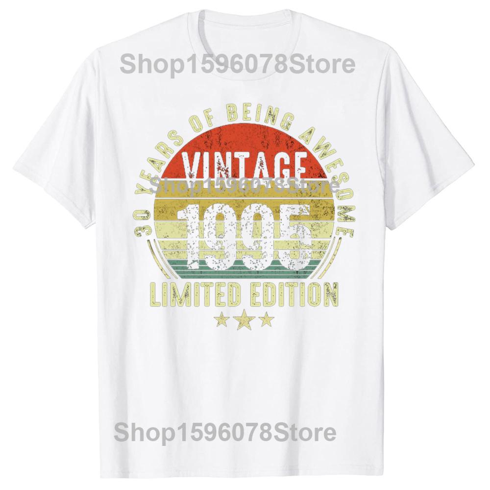 30th Birthday Gift Tshirt Made in 1995 Vintage Tee 30 Years Old Birthday Tshirt 1995 Birthday Gift for Men Women Clothes S