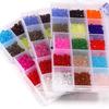 4/6/8mm Farbkristallperlen Set Facettiertes Glas Lose Perlen 15 Fächer/Box für DIY Armband Halskette Schmuckherstellung Zubehör Set