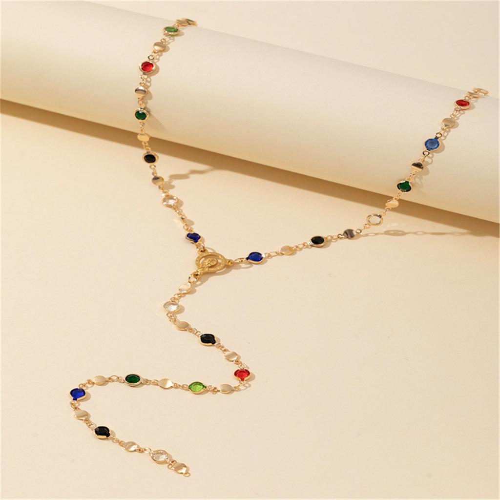 Stylish Black Glass Bead Necklace with Colorful Designs Portable for Women and Trendsetters Seek Unique Accessories